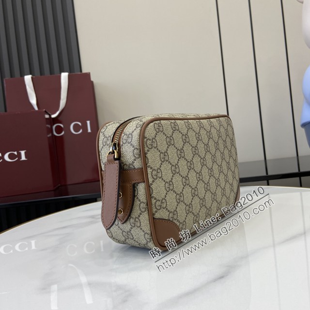 Gucci專櫃古馳最新款Emblem男士旅行系列收納包手拿包 jh2585型號：821164